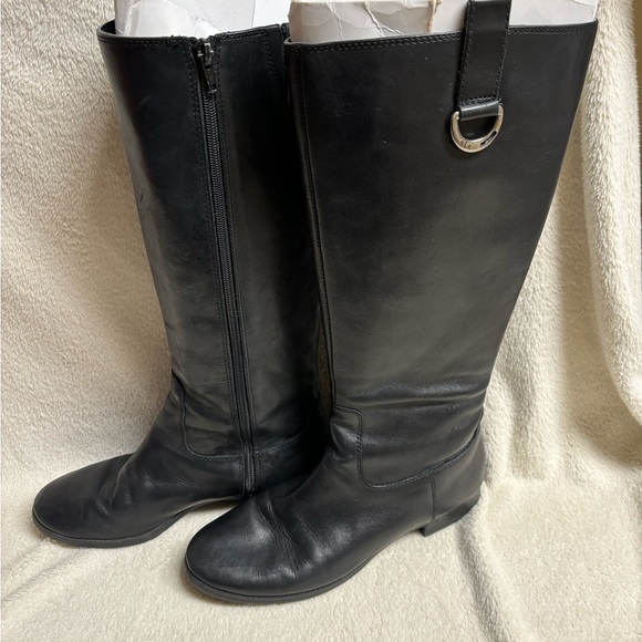 Lauren Ralph Lauren knee high leather equestrian riding boots - Picture 2 of 9